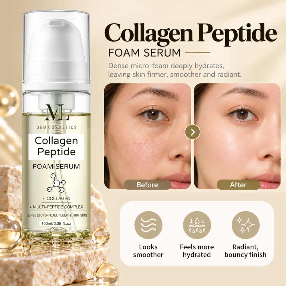 Collagen Firming Hydration Foam Serum for Youthful Skin MLXL OEM COSMETIC Custom Formulated Private Label for Your Brand